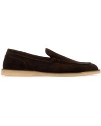 Dolce & Gabbana - Chocolate Suede New Florio Loafers - Lyst