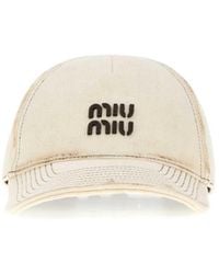 Miu Miu - Cotton Baseball Cap - Lyst