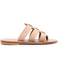 K. Jacques - Dolon Leather Flat Mules - Lyst