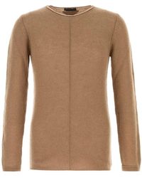 Prada - Camel Cashmere Sweater - Lyst