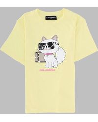 KARL LAGERFELD - T-Shirt Con Stampa - Lyst