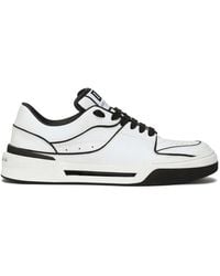 Dolce & Gabbana - Dolce & Gabbana New Roma Leather Low-Top Sneakers - Lyst