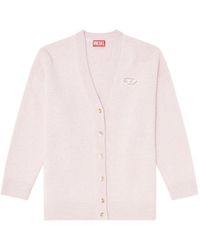 DIESEL - M-Areela Maglia V-Neck Oversized Wool Cardigan - Lyst