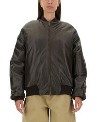 Salvatore Santoro - Leather Bomber Jacket - Lyst