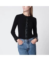 Courreges - Courrèges Ribbed Viscose-Blend Cardigan With Vinyl Trim - Lyst