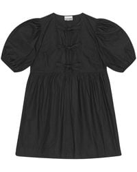 Ganni - Organic Cotton Mini Dress - Lyst