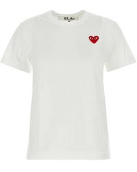 COMME DES GARÇONS PLAY - Cotton T-Shirt - Lyst