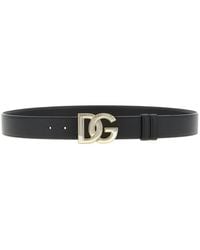 Dolce & Gabbana - Dolce & Gabbana Reversible 'Dg' Cross Belt - Lyst