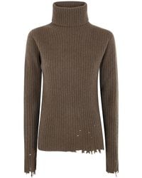 Uma Wang - "Plain Ws" High Neck Rib Top - Lyst