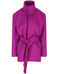 Saint Laurent - Wool Coat - Lyst