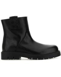 Bottega Veneta - Leather Haddock Ankle Boots - Lyst