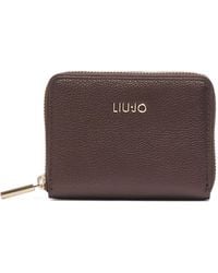 Liu Jo - Dark Polyurethane Wallet - Lyst
