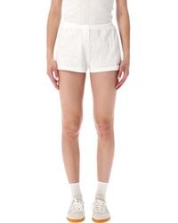 Sporty & Rich - Sporty & Rich Sporty & Rich Pointelle Logo Shorts - Lyst
