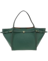 Tod's - Medium Leather Shopping Bag With T Timeless Strap - Lyst