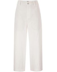 Brunello Cucinelli - Crop Chino Trousers - Lyst