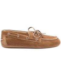 Miu Miu - Faded Unlined Suede Loafers - Lyst