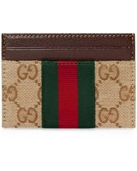 Gucci - Logo Leather Card Holder - Lyst
