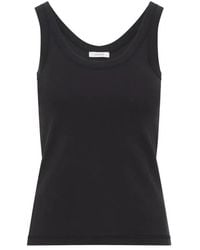Lemaire - Squid Ink Cotton Ribbed Tank Top - Lyst
