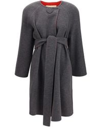 Valentino - Wool And Cashmere Belted Coat - Lyst