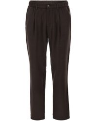 Herno - Wool And Modal-Blend Trousers With Elasticated Waist - Lyst