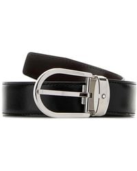 Montblanc - Horseshoe Buckle/Ebony 30Mm Reversible Leath - Lyst