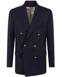 Golden Goose - "Golden M's" Double Breasted Blazer Compact Gabardine Wool - Lyst