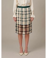 SUTTON NEW YORK - Mesh Midi Skirt - Lyst