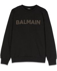 Balmain - Logo Crewneck Sweatshirt - Lyst