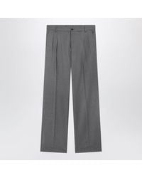 Dolce & Gabbana - Dolce & Gabbana Mélange Flannel Pleated Trousers - Lyst
