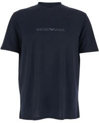 Emporio Armani - Logo Cotton T-Shirt - Lyst