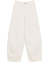 Alysi - Cotton Barrel Trousers - Lyst