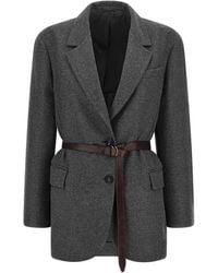 Brunello Cucinelli - Single-Breasted Blazer - Lyst