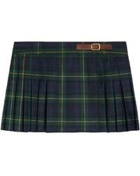 Celine - Wool Mini Skirt - Lyst