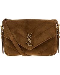 Saint Laurent - Mini Loulou Toy Suede Crossbody Handbag, 21Cm Width - Lyst