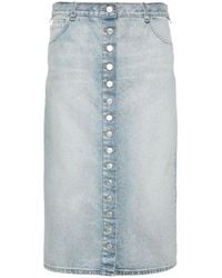 Courreges - Denim Midi Skirt - Lyst
