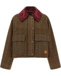 Ganni - Check Twill Jacket - Lyst