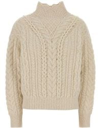 Isabel Marant - Isabel Marant Etoile Ivory Cotton Blend Bolinea Sweater - Lyst