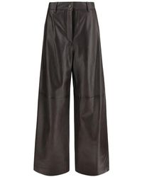 P.A.R.O.S.H. - Lamb Leather Trousers - Lyst