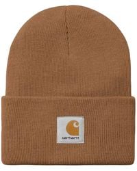 Carhartt - Hat With Turn-Up And Logo Label - Lyst