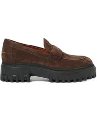 Hogan - Dark Leather Rubber Shoes - Lyst