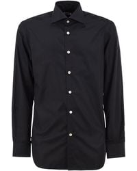 Kiton - Pure Cotton Shirt With Spread Collar - Lyst