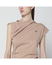 Vivienne Westwood - Asymmetric Tshirt With Orb Logo - Lyst