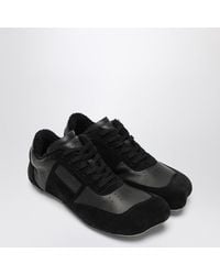 MM6 by Maison Margiela - Leather And Suede Anatomic Sneakers - Lyst