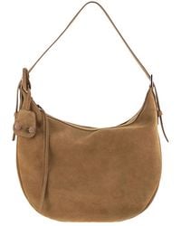 Fabiana Filippi - Maxi Suede Hobo Bag With Diamond Detail - Lyst