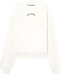Palm Angels - Back Curved Logo Loose Crew - Lyst