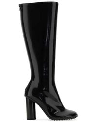 Bottega Veneta - Leather Raffia Atomic Boots - Lyst
