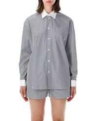 Sporty & Rich - Sporty & Rich Sporty & Rich Oversized Poplin Shirt - Lyst