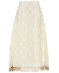 Fendi - Silk Blend Skirt - Lyst