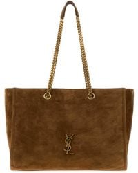 Saint Laurent - Suede Shopping Handbag, 33 Cm - Lyst