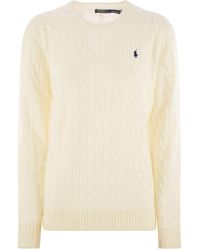 Polo Ralph Lauren - Plaited Wool And Cashmere Crew-Neck - Lyst
